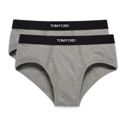 Tom Ford 2-Pack Stretch-Cotton Logo Briefs For Men Grey -Tom Ford Sales Shop unnamed file 1153