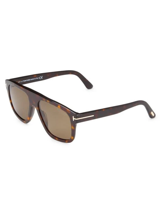 Tom Ford 56MM Plastic Pilot Sunglasses For Men 2 Tom Ford 56MM Plastic Pilot Sunglasses For Men - Image 2
