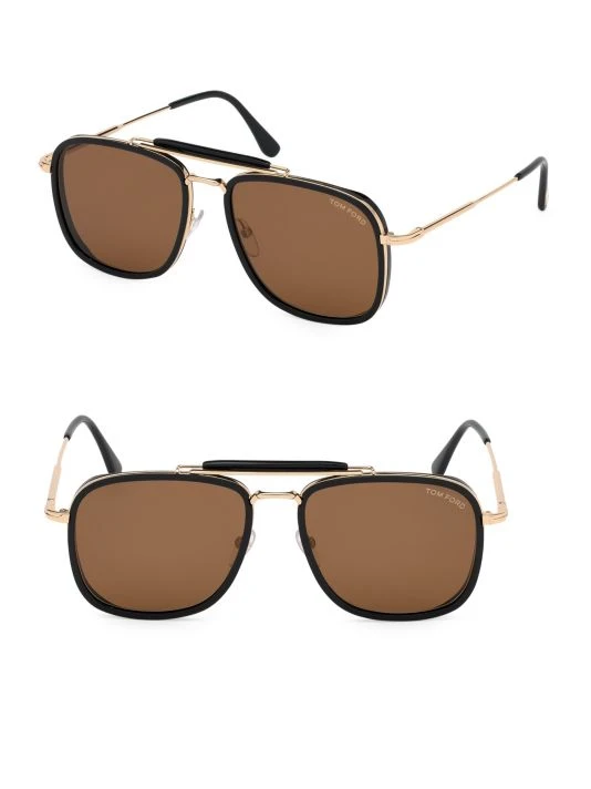Tom Ford Huck 58MM Aviator Sunglasses For Men 1 Tom Ford Huck 58MM Aviator Sunglasses For Men