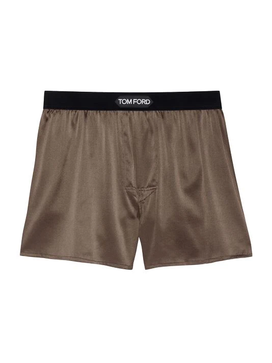 Tom Ford Stretch-Silk Logo Boxer Shorts For Men Olive Green 5 Tom Ford Stretch-Silk Logo Boxer Shorts For Men Olive Green - Image 5