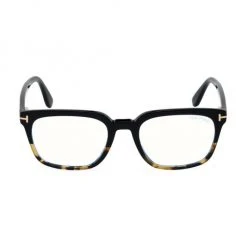 Tom Ford 53MM Tortoiseshell Square Blue Block Optical Glasses For Men