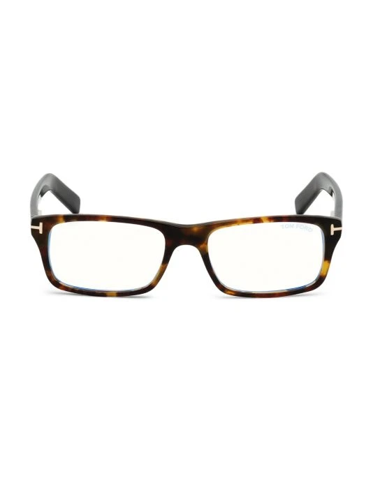 Tom Ford 55MM Square Blue Block Optical Glasses For Men 1 Tom Ford 55MM Square Blue Block Optical Glasses For Men
