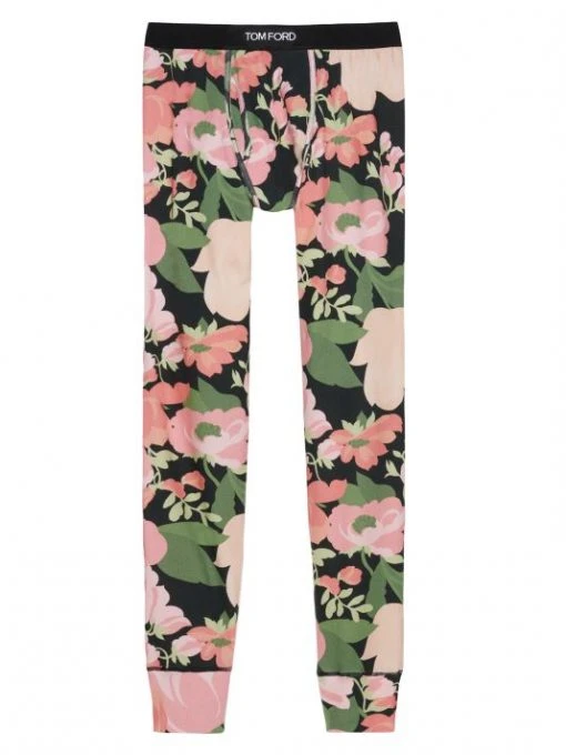 Tom Ford Abstract Floral Print Jersey Long Johns For Men Jewel Blue -Tom Ford Sales Shop unnamed file 1480