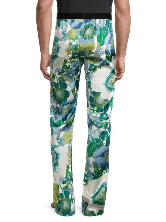 Tom Ford Poppy-Print Stretch-Silk Pants For Men 4 Tom Ford Poppy-Print Stretch-Silk Pants For Men - Image 4