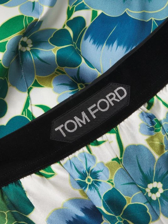 Tom Ford Poppy-Print Stretch-Silk Pants For Men 5 Tom Ford Poppy-Print Stretch-Silk Pants For Men - Image 5