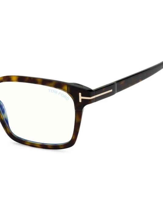 Tom Ford 51MM Square Blue Block Eyeglasses For Men 3 Tom Ford 51MM Square Blue Block Eyeglasses For Men - Image 3