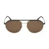 Tom Ford 59MM Matte Black & Gold Pilot Sunglasses For Men