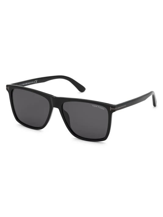 Tom Ford 57MM Rectangular Plastic Sunglasses For Men 2 Tom Ford 57MM Rectangular Plastic Sunglasses For Men - Image 2