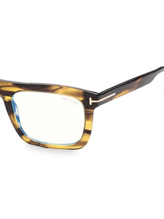 Tom Ford 52MM Blue Filter Rectangular Glasses For Men 3 Tom Ford 52MM Blue Filter Rectangular Glasses For Men - Image 3