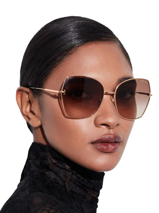 Tom Ford Farah 60MM Geometric Sunglasses 6 Tom Ford Farah 60MM Geometric Sunglasses - Image 6