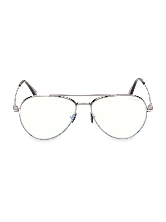 Tom Ford 56MM Aviator Blue Block Glasses For Men 1 Tom Ford 56MM Aviator Blue Block Glasses For Men