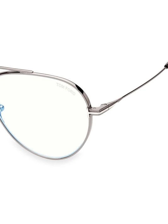 Tom Ford 56MM Aviator Blue Block Glasses For Men 3 Tom Ford 56MM Aviator Blue Block Glasses For Men - Image 3