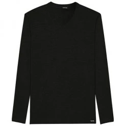 Tom Ford V-Neck Long Sleeves T-Shirt For Men White