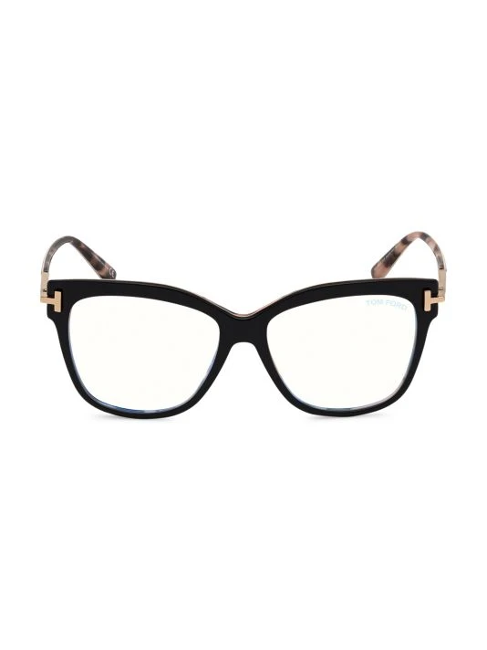 Tom Ford 54MM Square Blue Block Optical Glasses 1 Tom Ford 54MM Square Blue Block Optical Glasses