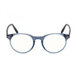 Tom Ford 47MM Round Blue Block Optical Glasses For Men